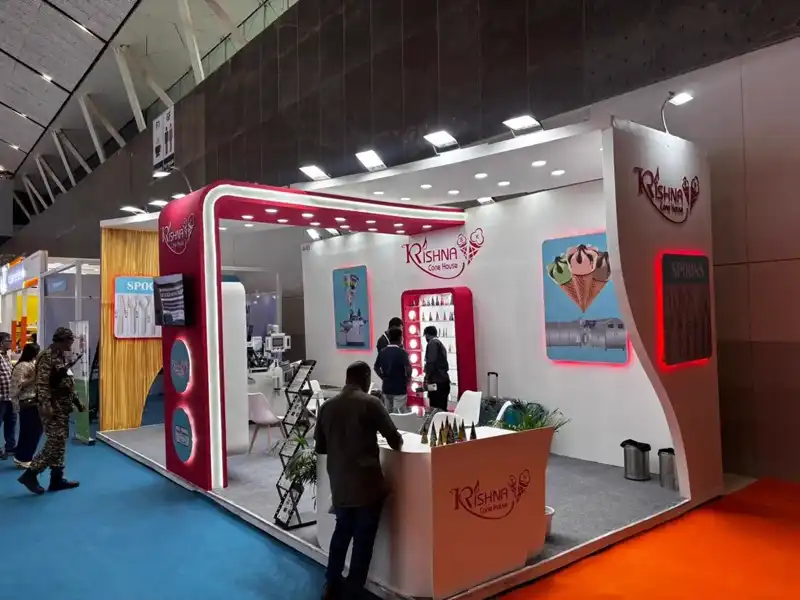 3D Exhibition Stall Interior - Bright Expo